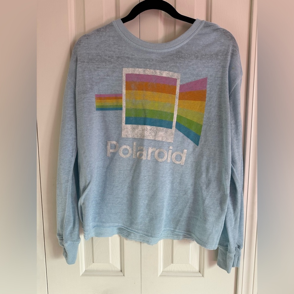 Polaroid logo blue long sleeve M